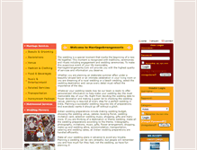 Tablet Screenshot of marriagearrangements.com